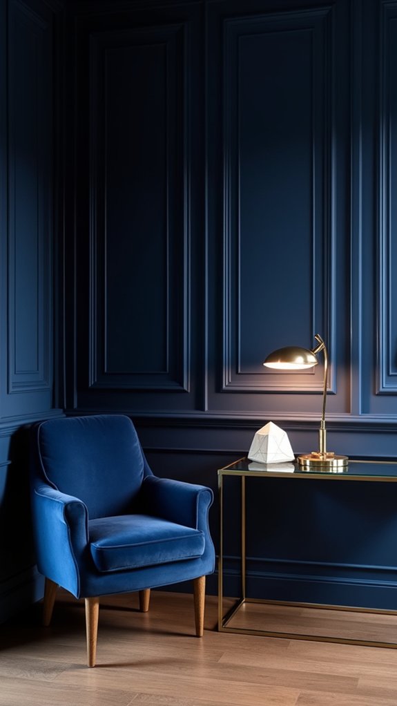 navy blue lighting elegance