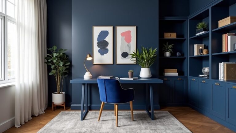 navy blue office decor ideas