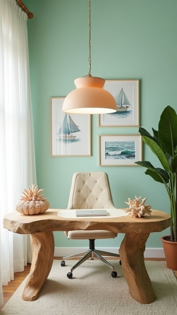 ocean inspired warm lighting