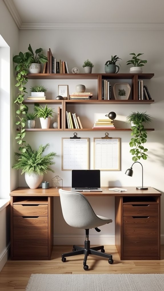 optimize space with shelves