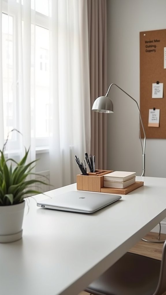 organize desk for productivity