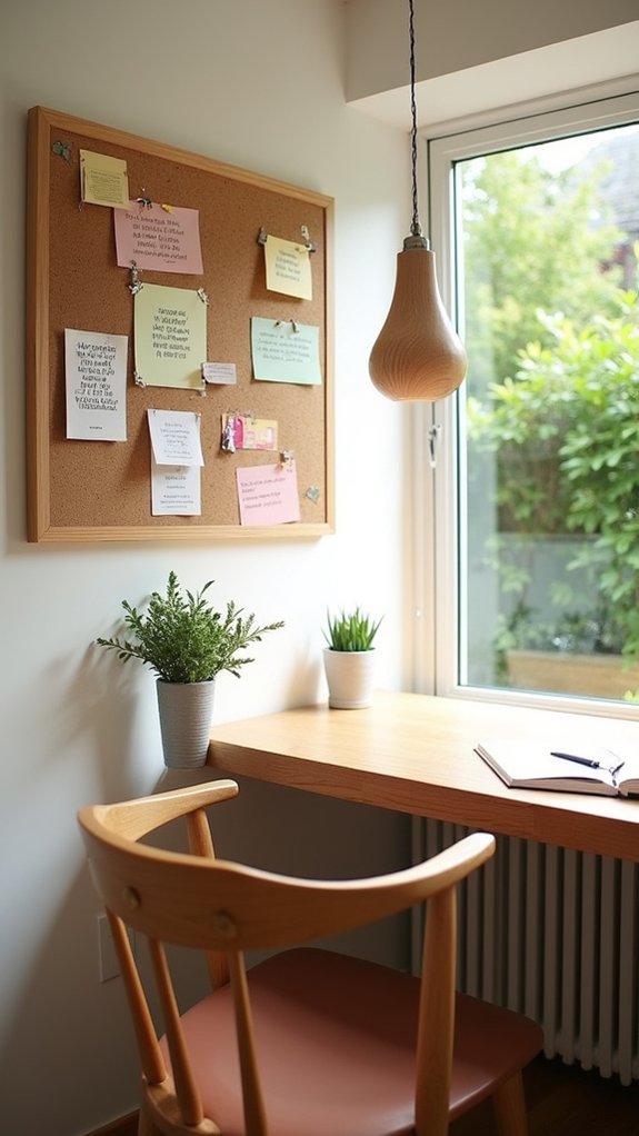 organized kitchen office nook