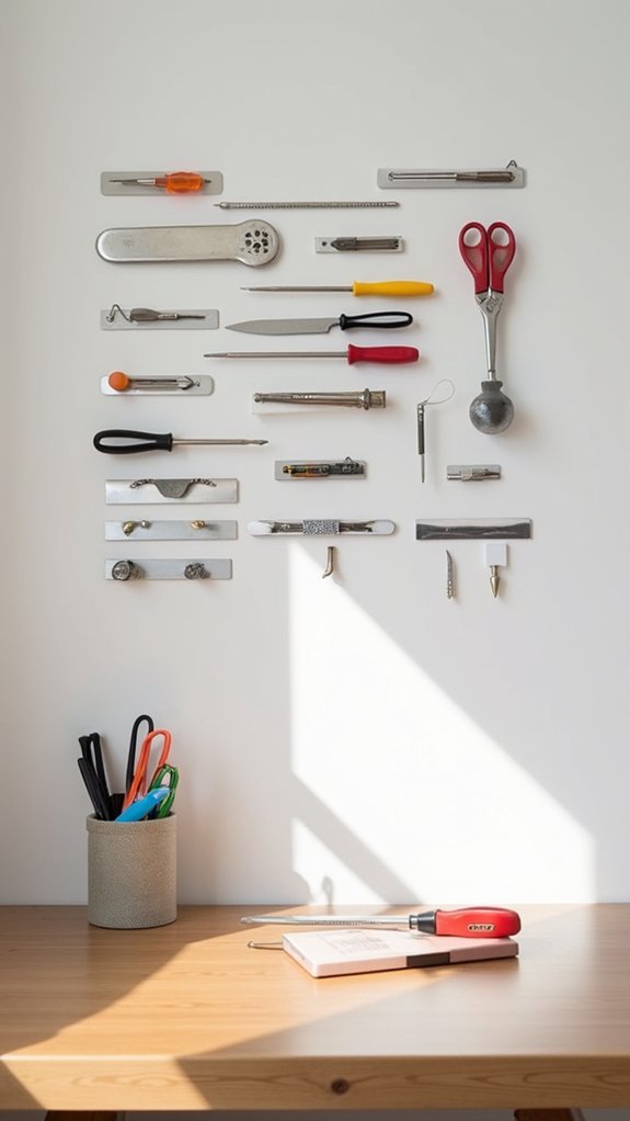 organized small tools magnetically