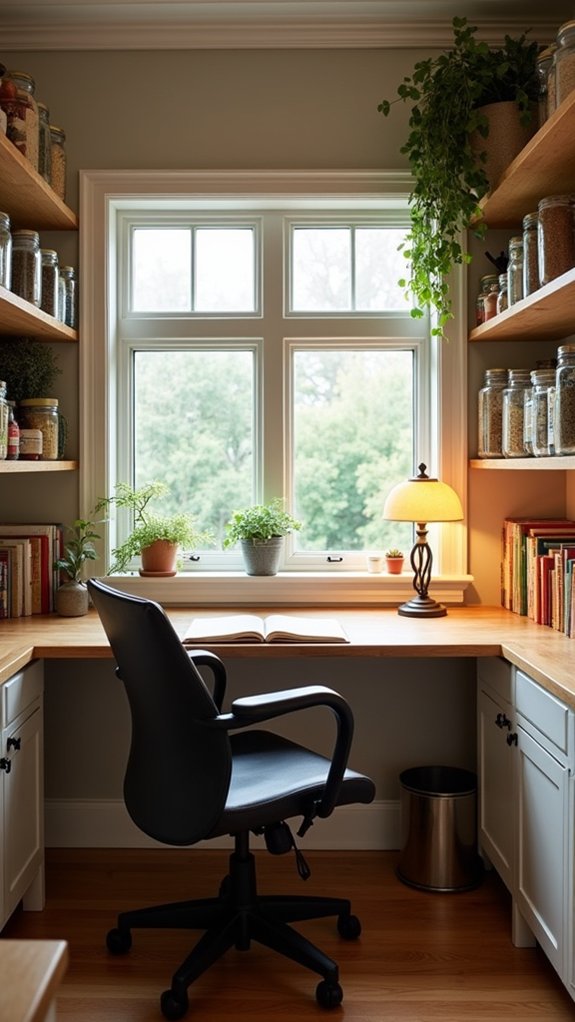 pantry turned efficient workspace