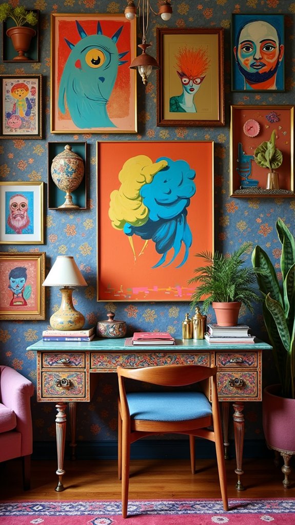 personalized vibrant office decor