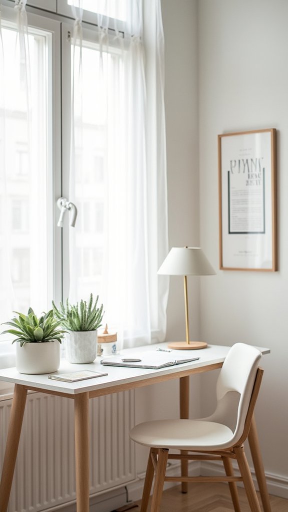 productive organized workspace corner