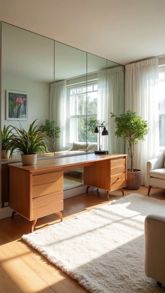 reflective surfaces enhance light