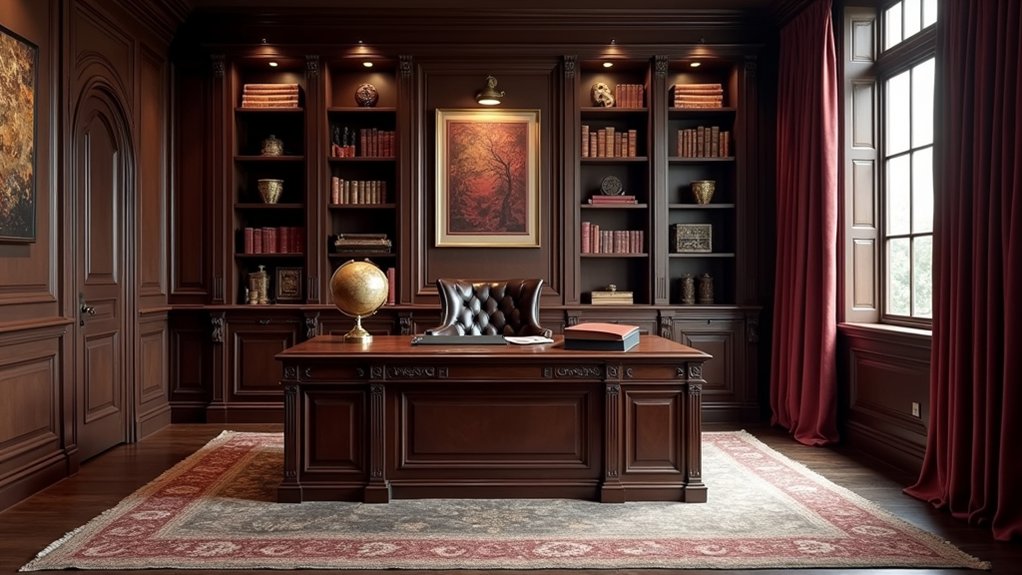 rich character office decor