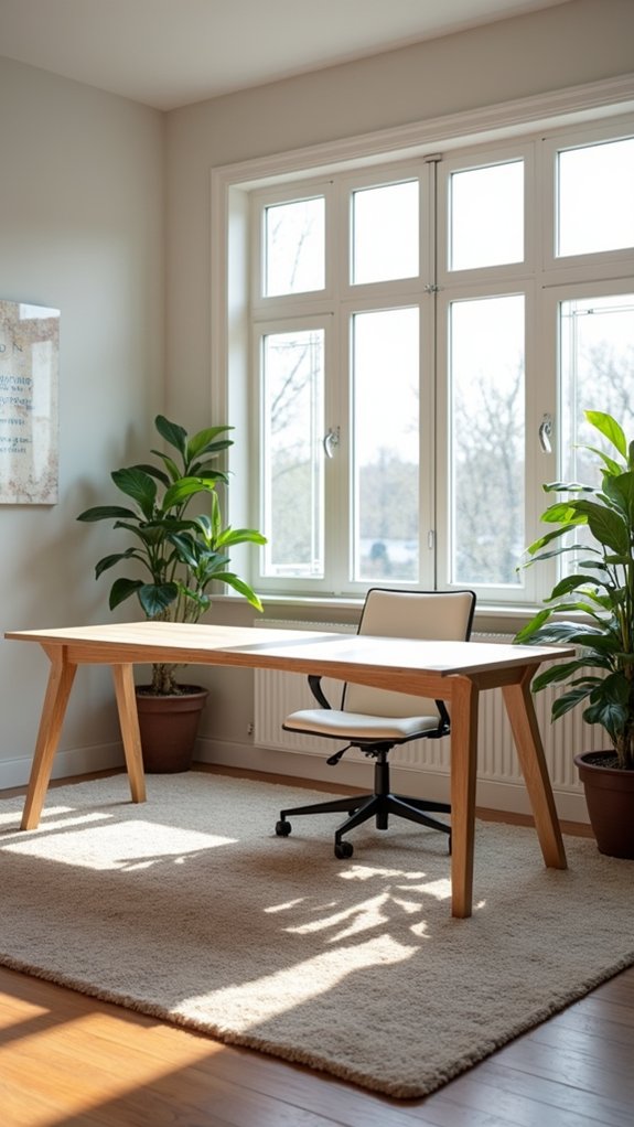 rug enhances workspace definition