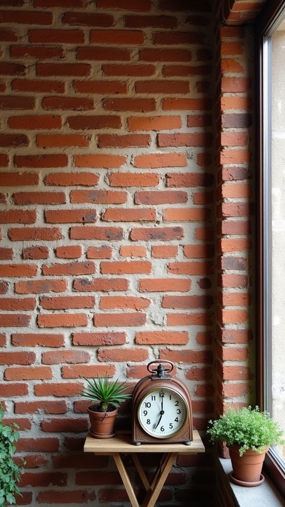 rustic charm enhances workspace
