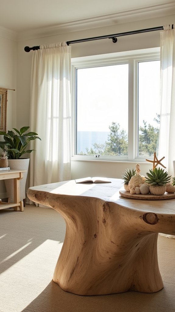 rustic coastal office decor