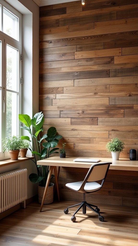 rustic wooden pallet wall