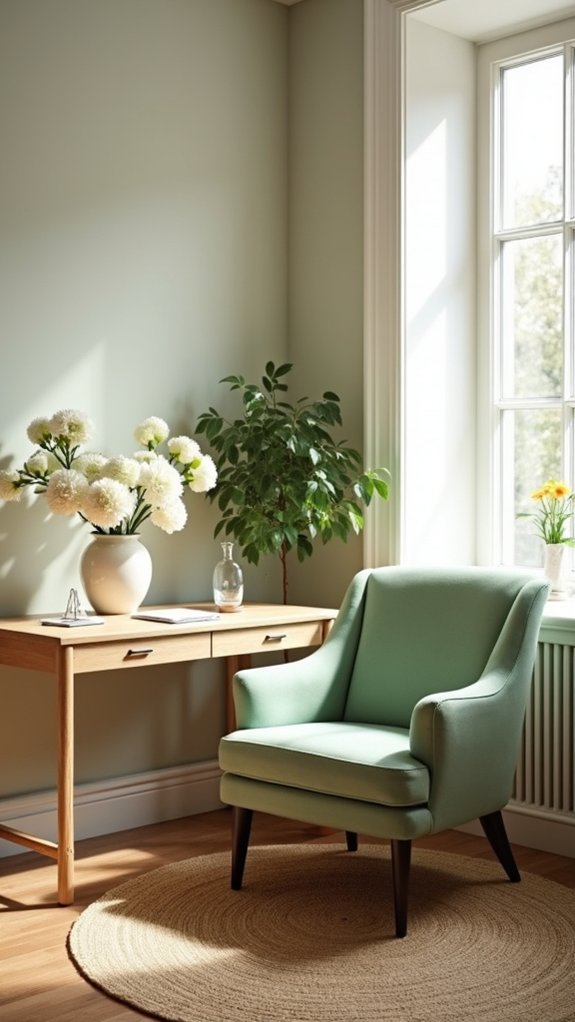 sage green and neutrals