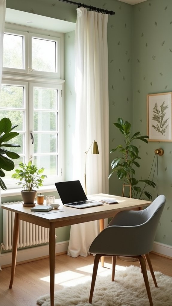 sage green wallpaper inspiration