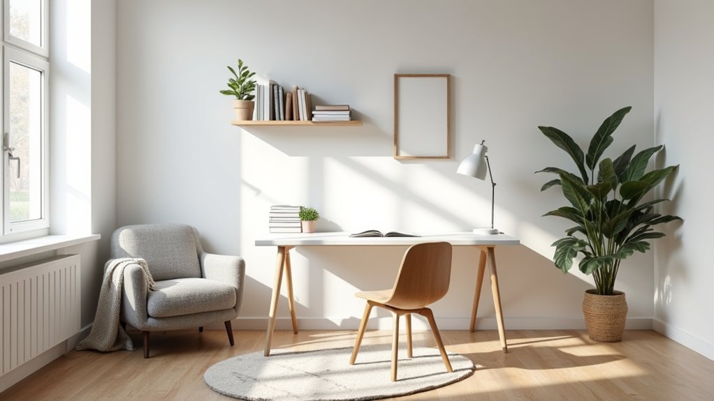 scandinavian clean office aesthetics