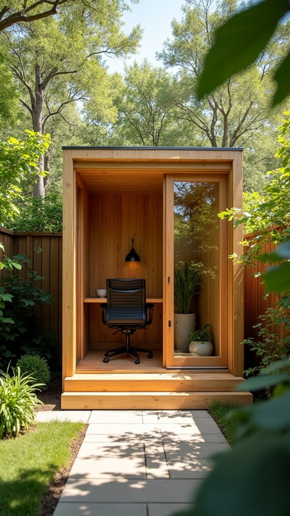 serene minimalist wooden workspace