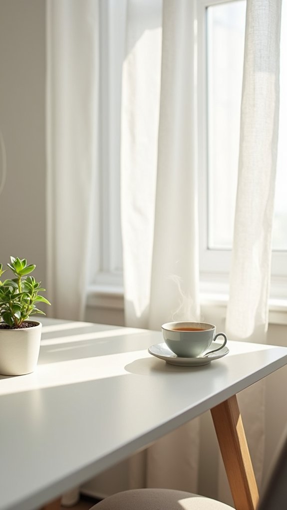 serene minimalist workspace decor
