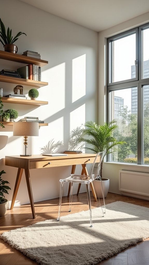 serene minimalist workspace design