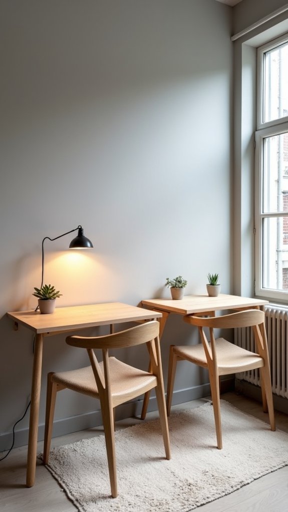 serene minimalist workspace design