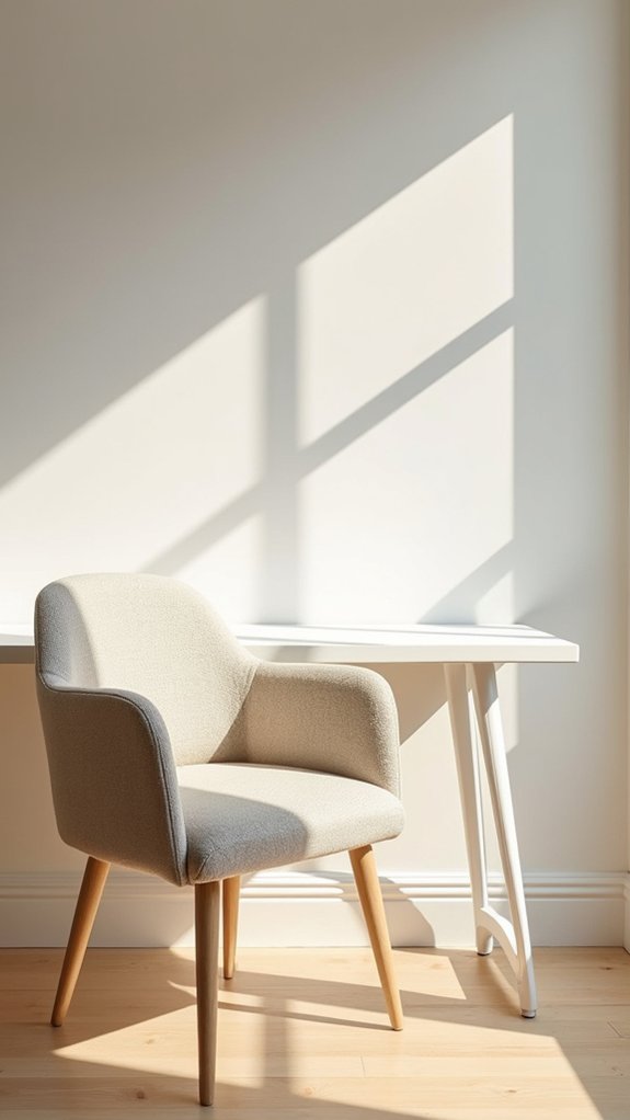 serene neutral boucle chair