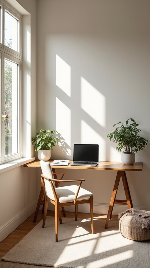 serene neutral office design