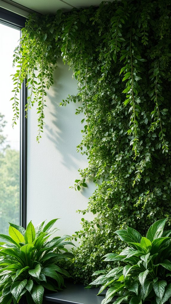 serene office greenery combination