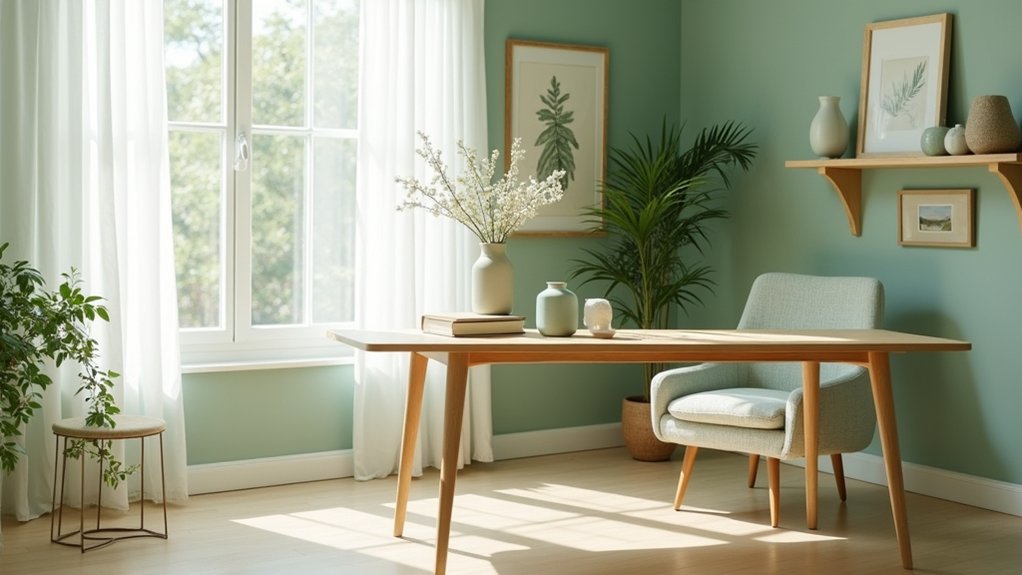 serene sage green decor