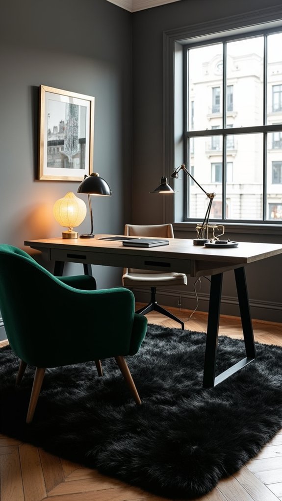 sleek black rugs sophistication