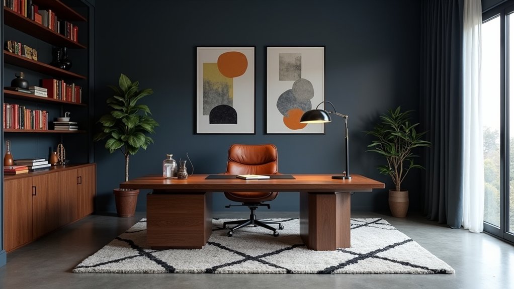 sleek masculine office designs