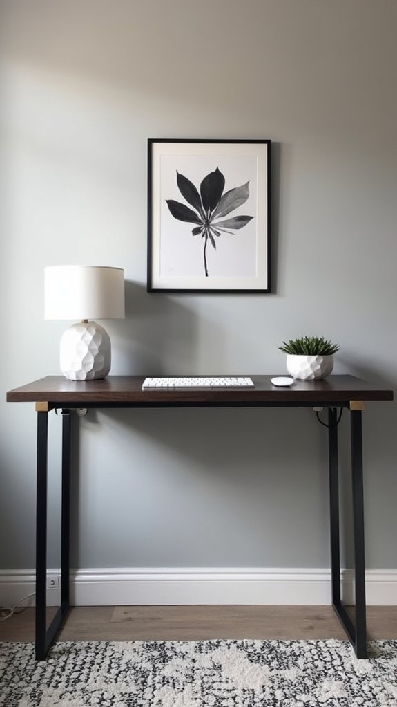 sleek monochrome workspace design