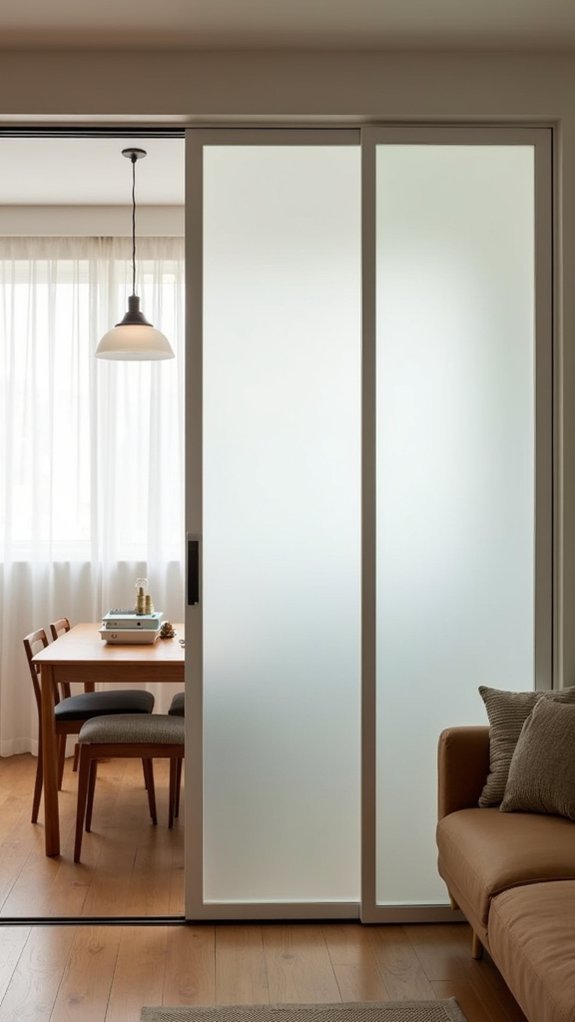 sliding partition for separation