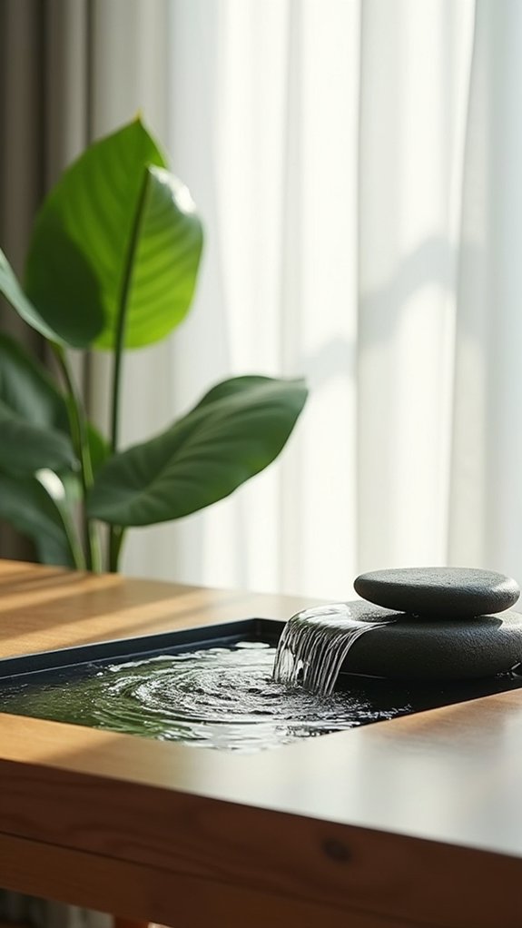 soothing tabletop water feature