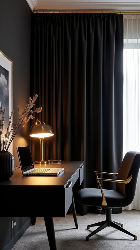 sophisticated black curtain elegance