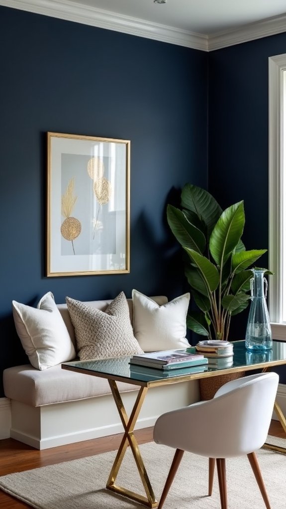 sophisticated calming office transformation