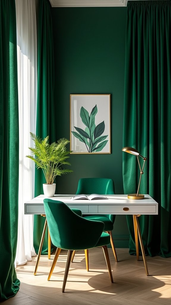 sophisticated cozy creative workspace