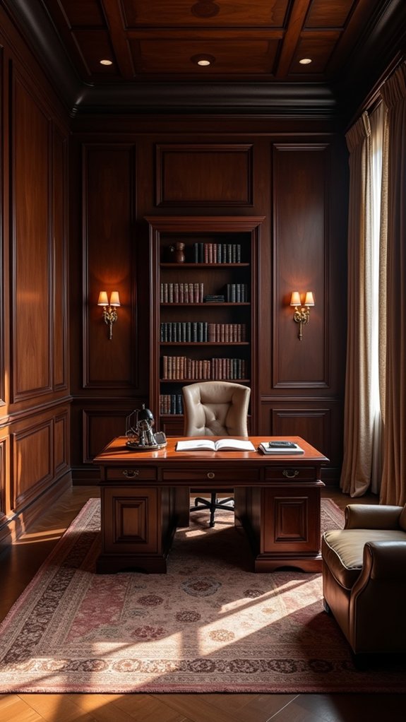 sophisticated dark wood lighting