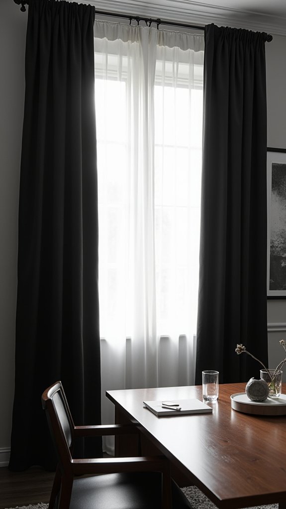 sophisticated dual tone window treatment