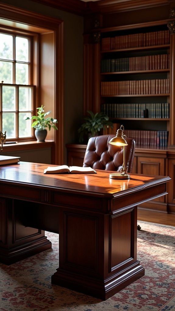 sophisticated elegant wooden desks