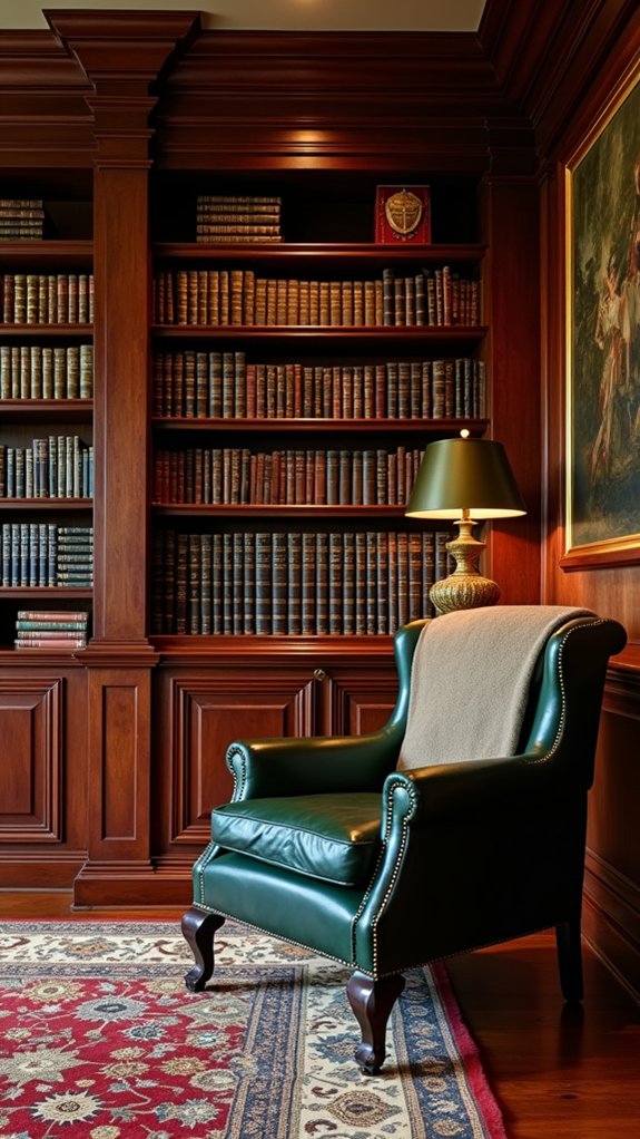 sophisticated leather office accents