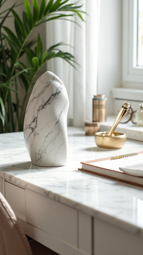 sophisticated marble desk sculpture