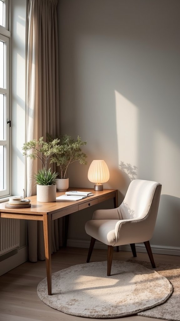 sophisticated warm gray walls