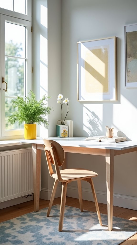 sparingly incorporate colorful accents