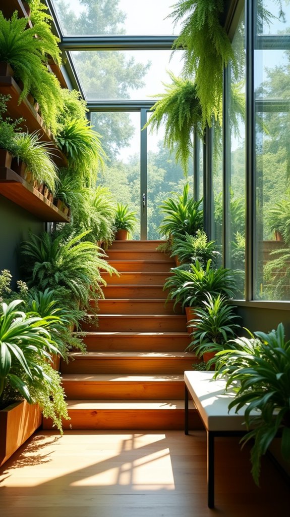 stair landing mini greenhouse