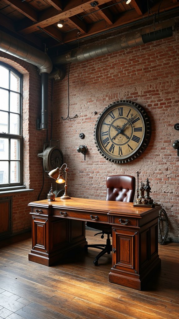 steampunk industrial office design