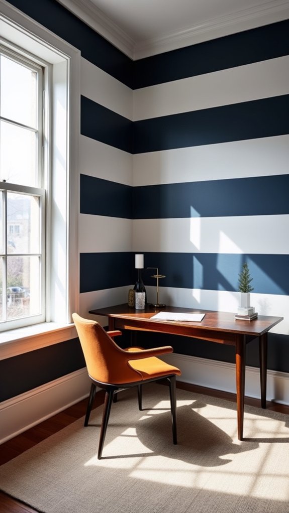 striped wall enhances creativity
