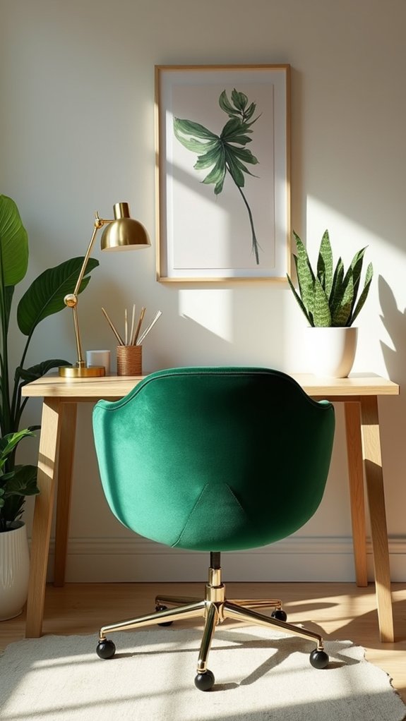 stylish comfortable vibrant workspace