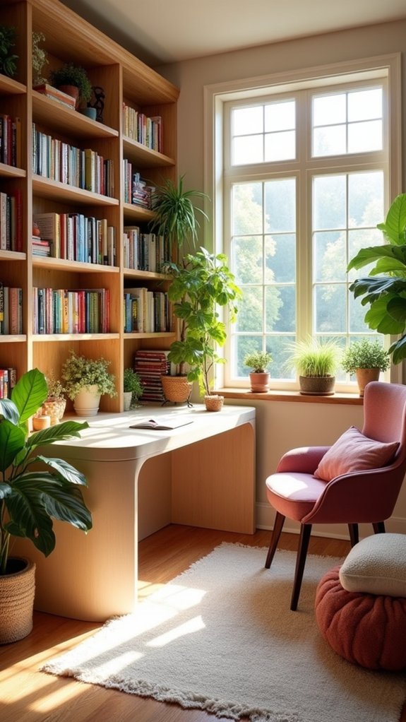 stylish desk with storage