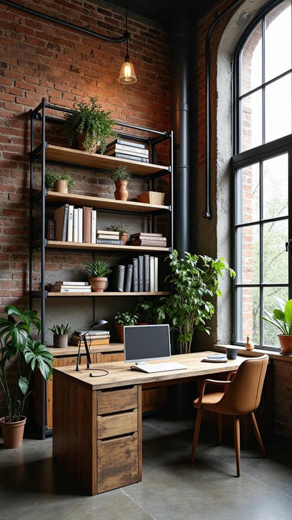 stylish exposed brick walls