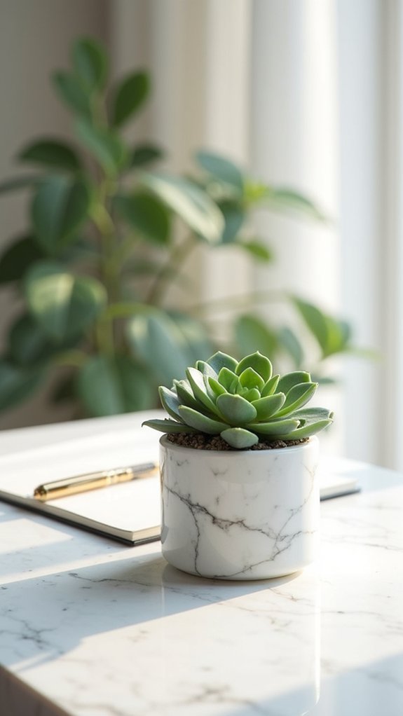 stylish low maintenance greenery accent
