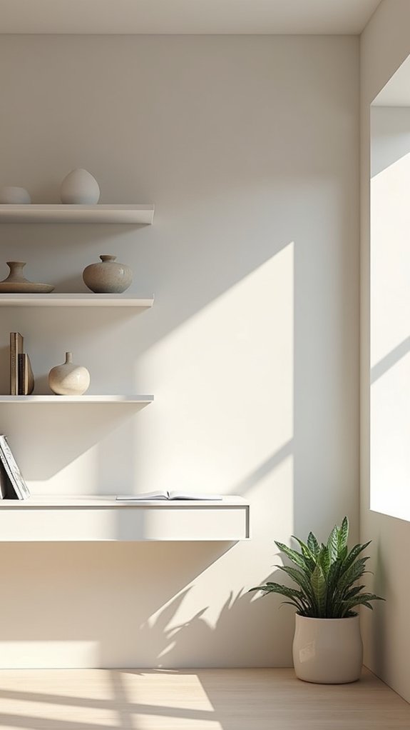 stylish minimalist shelving solution